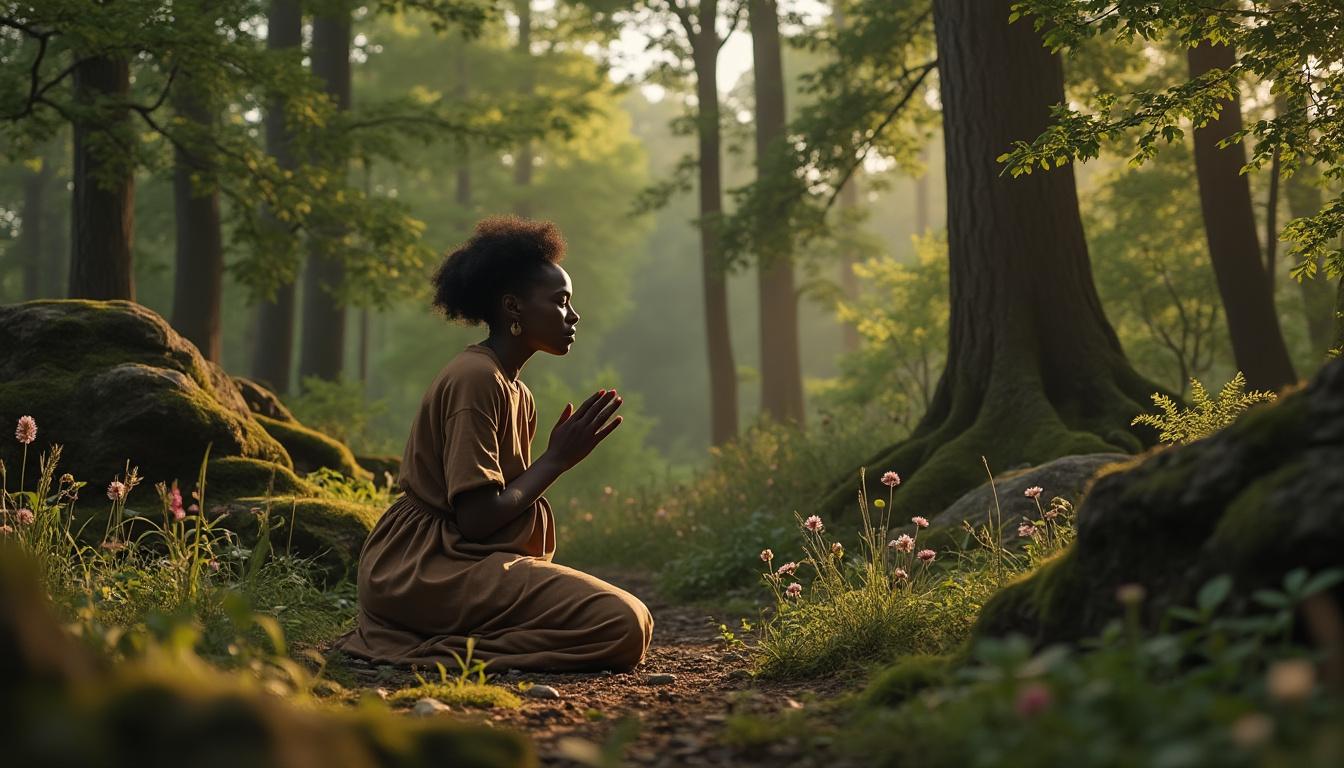 découvrez la profondeur de la spiritualité des noirs-américains à travers l'œuvre de carrie mae weems, qui illumine la quête de refuge de sa mère dans la nature, un espace sacré pour la prière et la méditation. un voyage visuel et émotionnel au cœur de l'identité et des traditions ancestrales.
