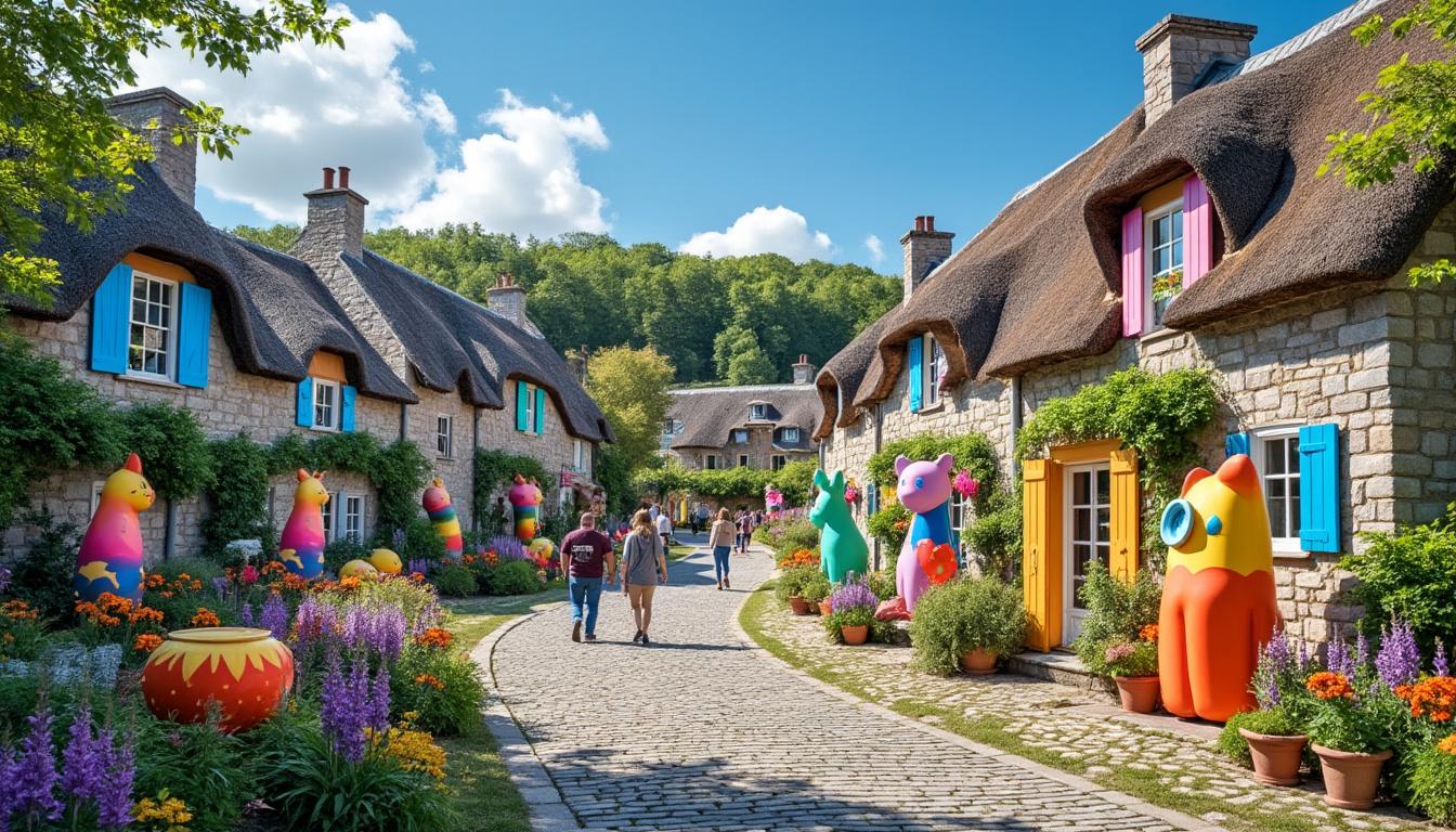 découvrez comment un charmant village breton se transforme en une galerie à ciel ouvert pendant quatre mois, alliant art, culture et paysages époustouflants. ne manquez pas cette expérience unique qui célèbre la créativité et la beauté de la bretagne.