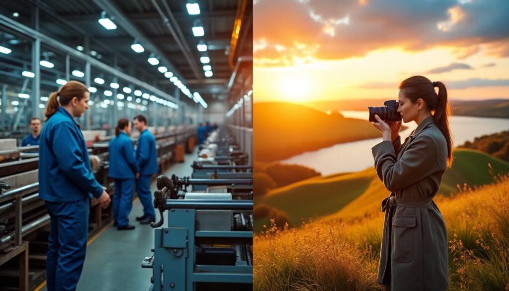 découvrez le parcours inspirant d'une finistérienne qui a quitté son emploi en usine pour s'épanouir dans la photographie. un récit motivant de reconversion et de passion.
