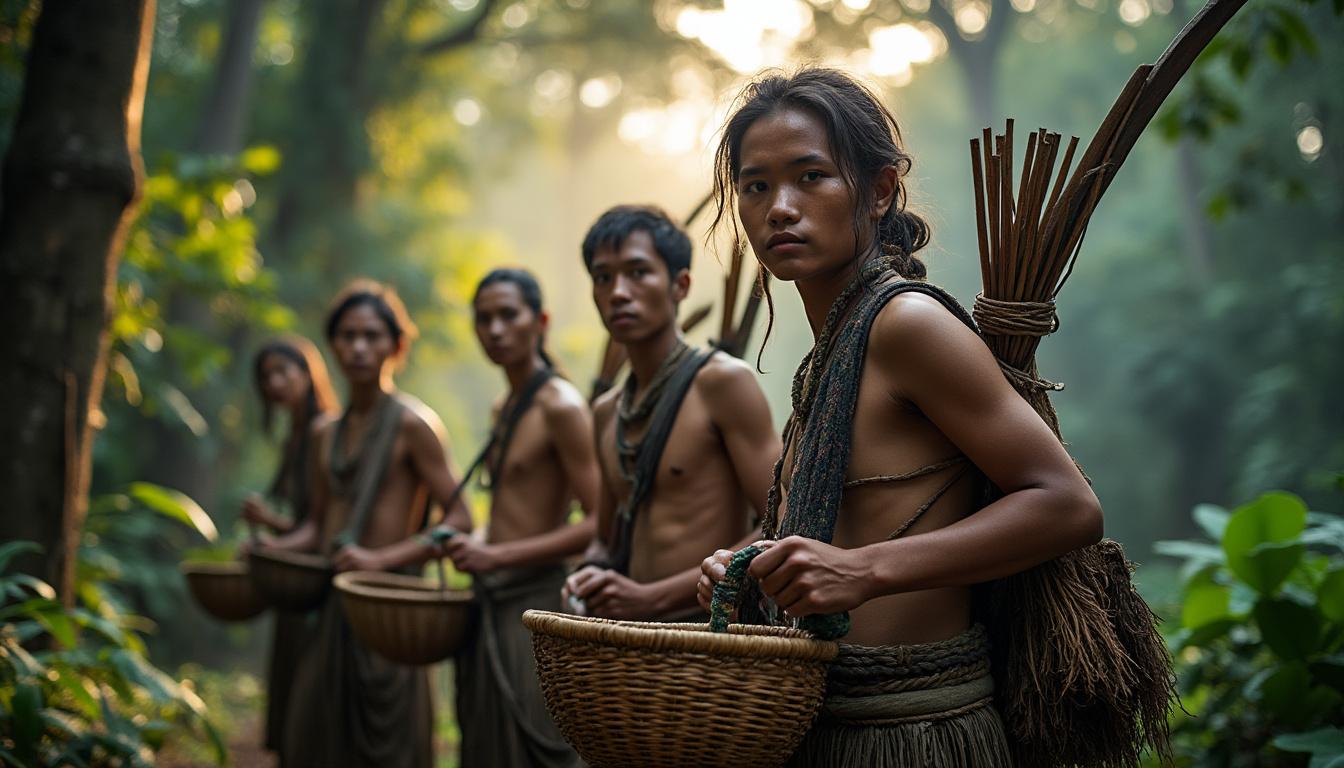 découvrez le travail poignant d'un photographe breton qui capture les dernières communautés de chasseurs-cueilleurs en thaïlande, révélant leur mode de vie traditionnel au cœur de la forêt.