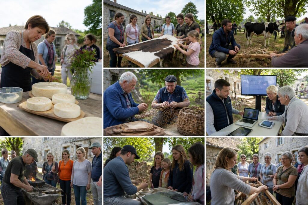 découvrez comment 7 groupes, de la vache mirandaise à france travail, partagent leurs savoir-faire uniques lors d’ateliers participatifs à lectoure, alliant tradition et innovation.