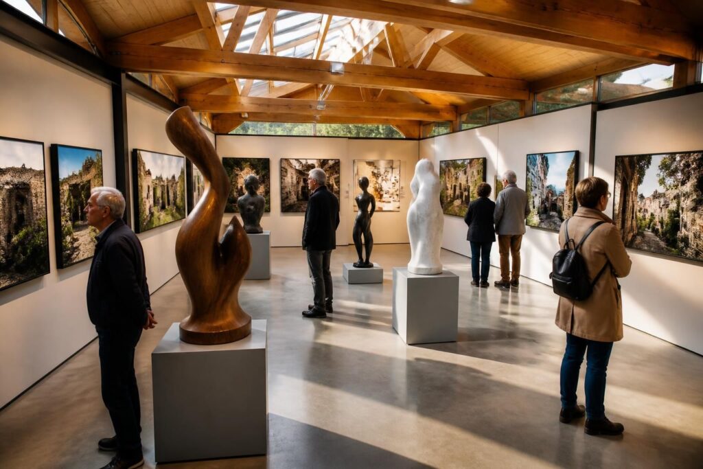 découvrez l'exposition captivante de photos et sculptures au pavillon de burlats, une immersion artistique unique mêlant créativité et émotions.