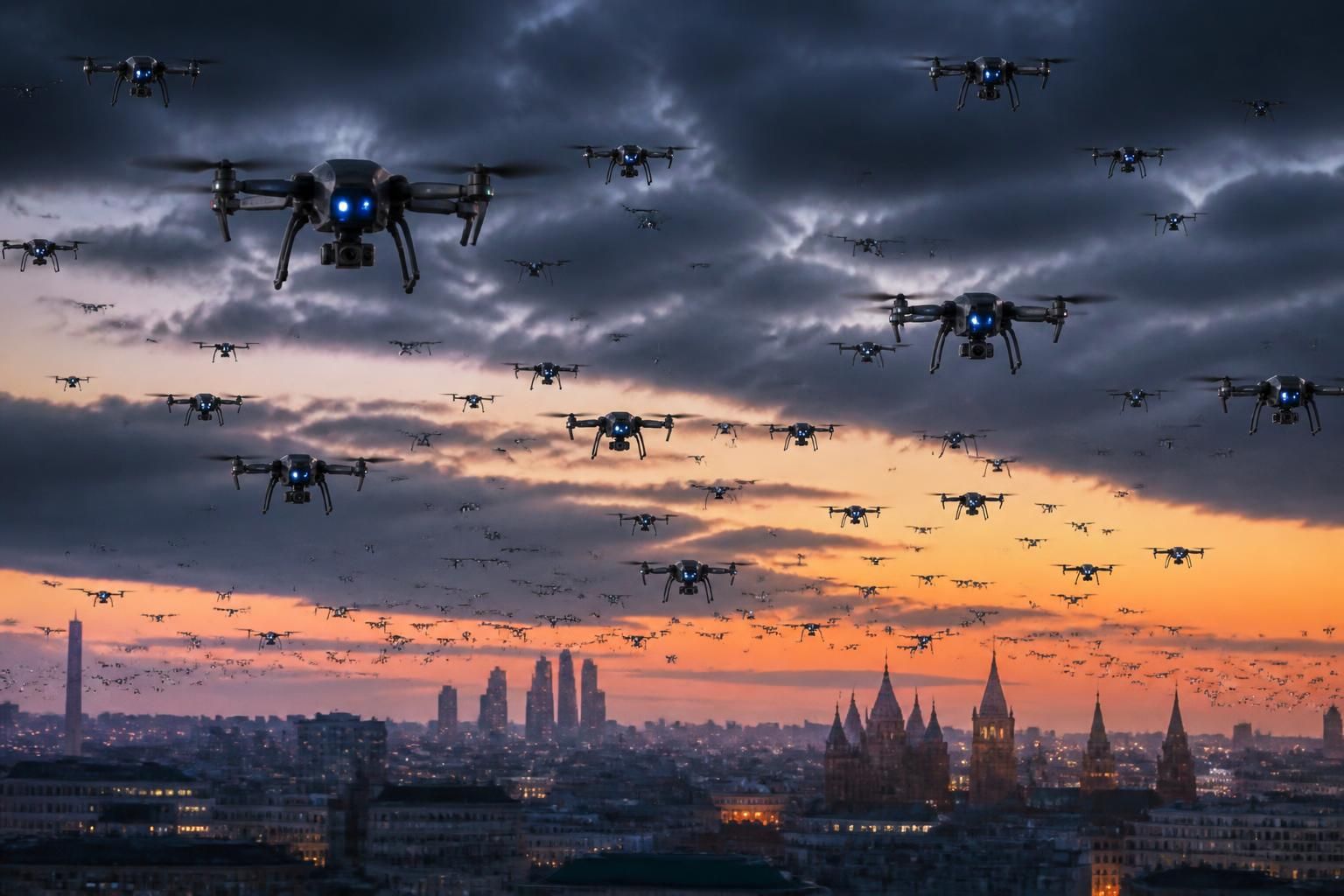 plus de 430 drones ukrainiens ont été déployés vers moscou juste avant l'ouverture du sommet, intensifiant le conflit en ukraine.