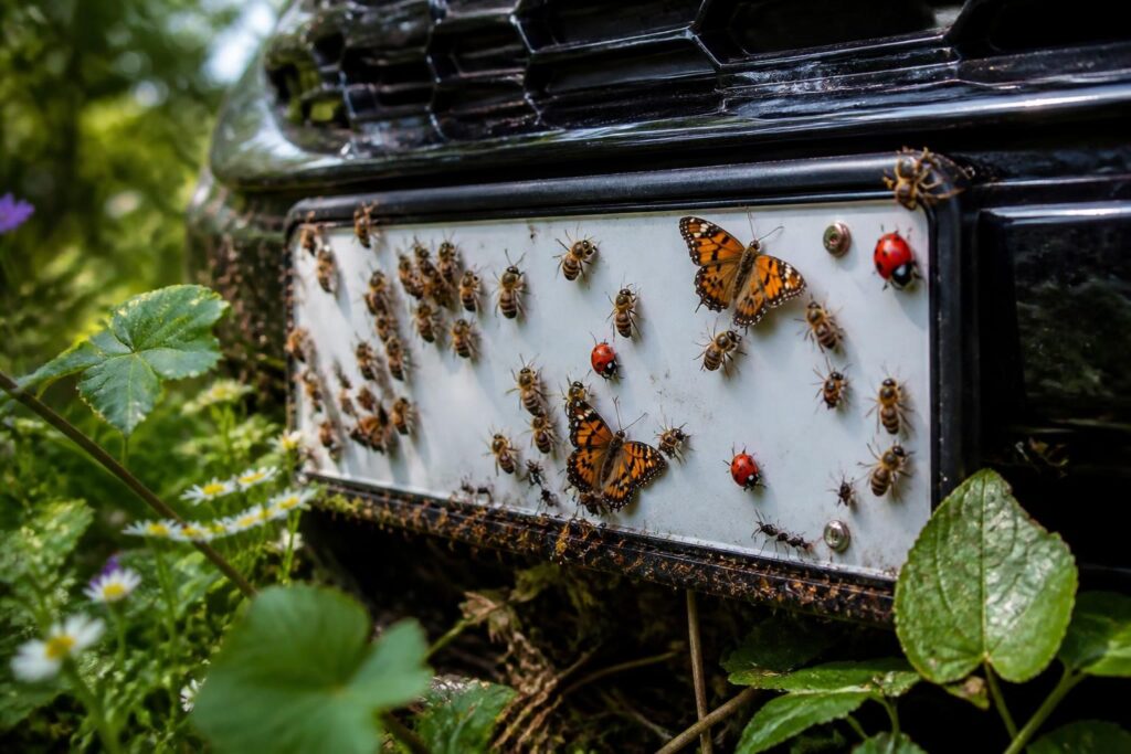 participez à la surveillance des insectes en prenant en photo votre plaque d’immatriculation et aidez les chercheurs à mieux comprendre leur impact.