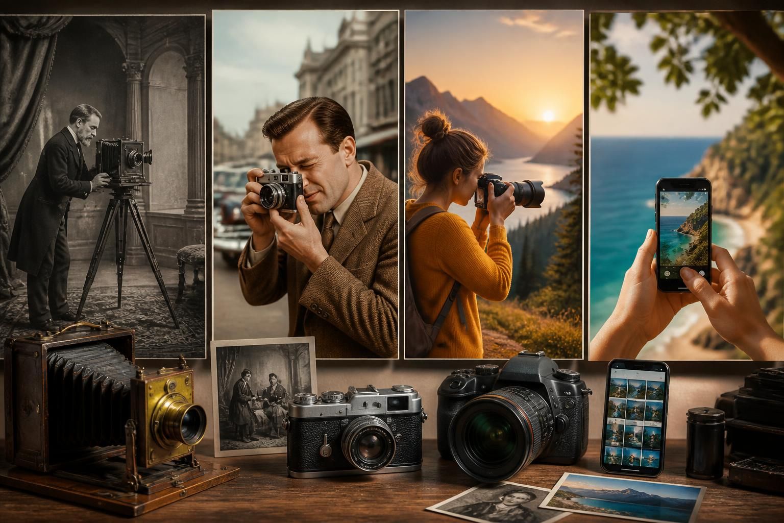 Deux siècles de photographie : un voyage fascinant à travers ses multiples facettes 1 découvrez l'évolution de la photographie en deux siècles à travers un voyage captivant qui explore ses nombreuses facettes artistiques, techniques et culturelles.