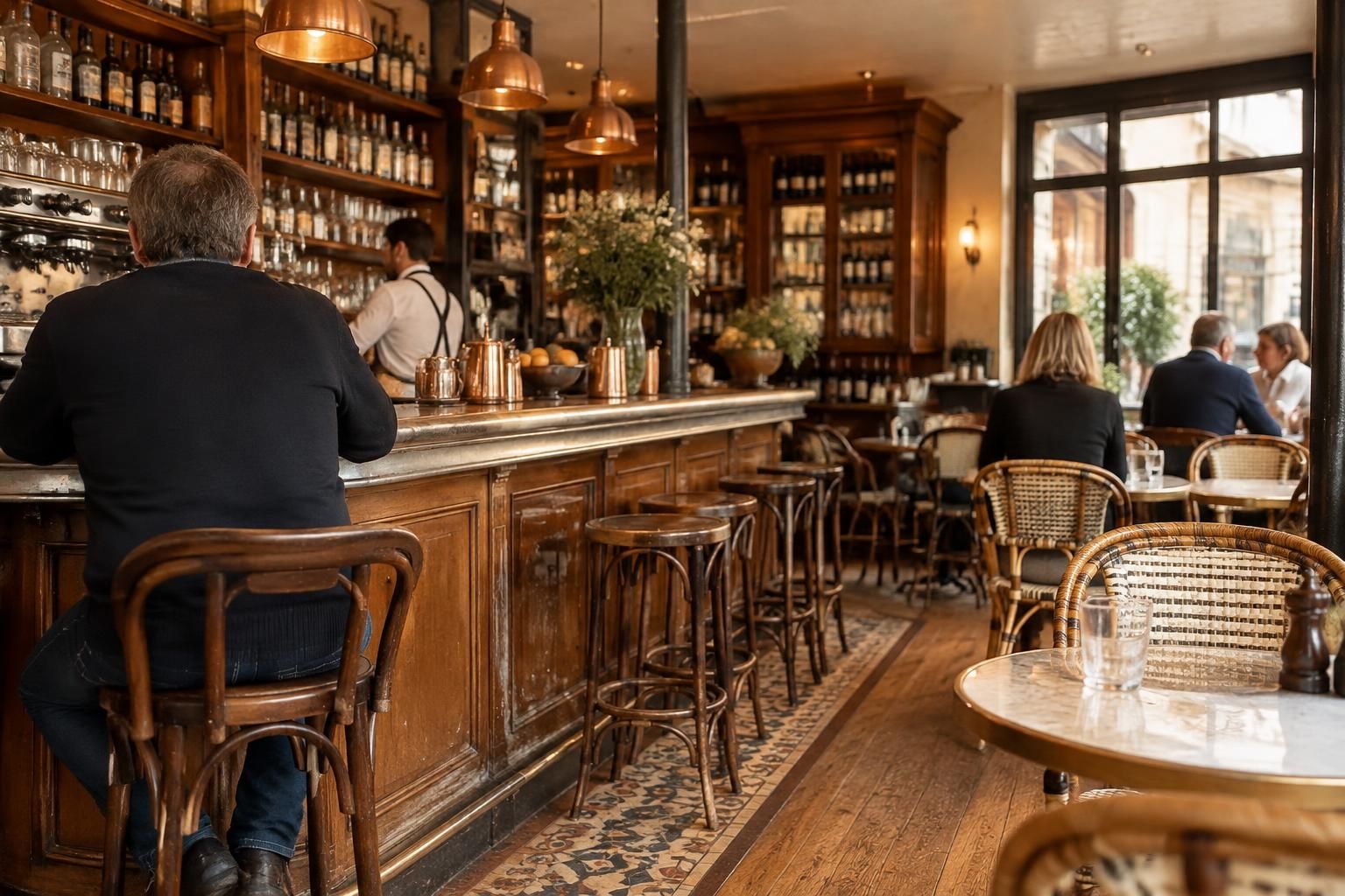 à lombez, alain bessat expose ses portraits de bistrots et raconte les rencontres humaines qui inspirent son travail.